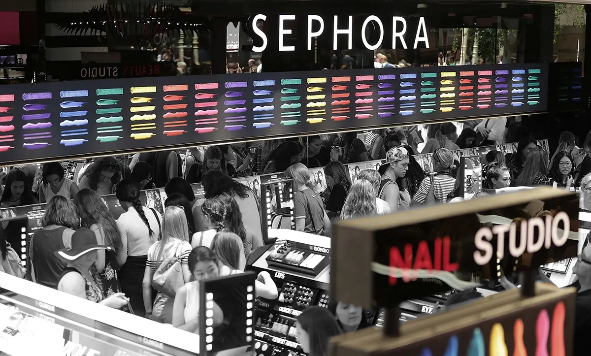 Crowds Queue For The Opening Of Sydney's First Sephora Store