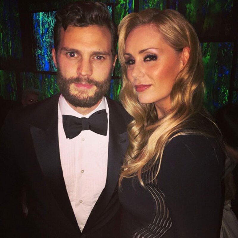 El actor de Fifty Shades of Grey posó junto a Heidi en una foto.