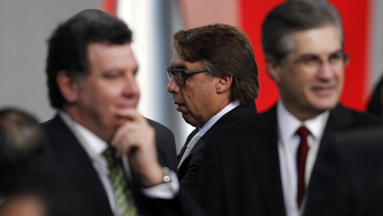 El presidente de Grupo Televisa, Emilio Azcárraga Jean, también estuvo en la ceremonia realizada en Palacio Nacional.