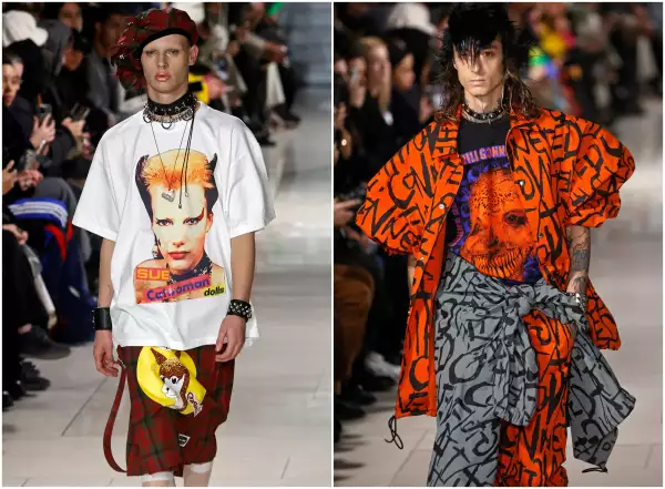 Modelos de la pasarela de Kidill en Menswear Paris Fashion Week.