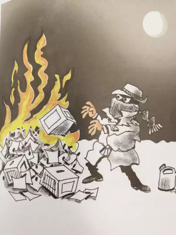 Quema de material electoral