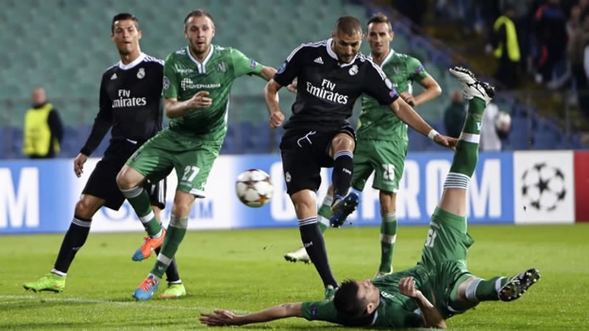 El francés Karim Benzema logró marcar el gol del triunfo de Real Madrid ante el Ludogorets