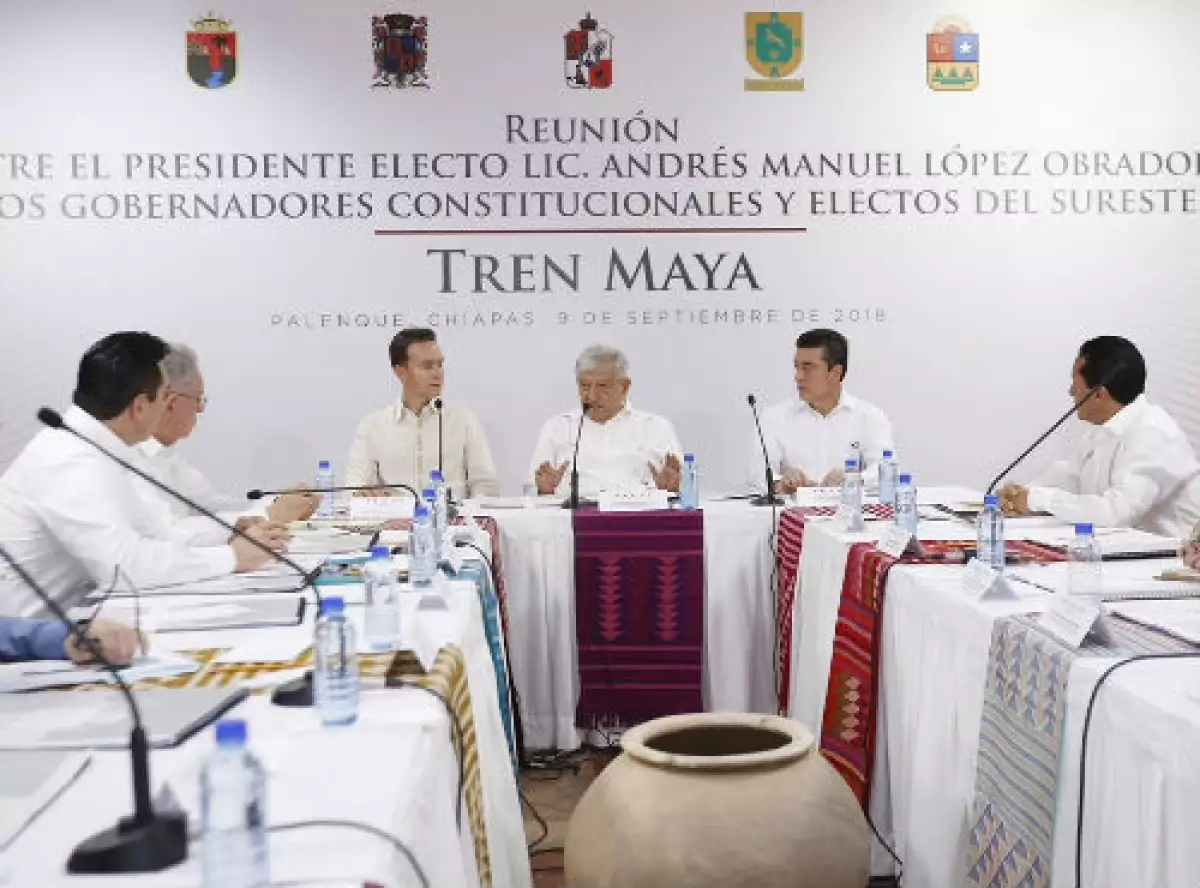 Reuni�n de AMLO con gobernadores sobre el Tren Maya