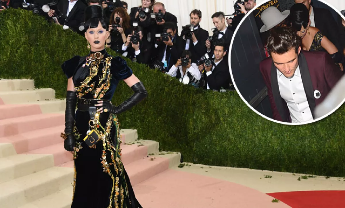 Aunque Katy y Orlando no posaron juntos en la red carpet de la Met Gala, sí estuvieron juntos en la fiesta.