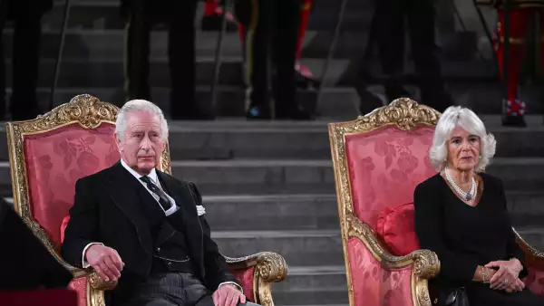 King Charles visits parliament, in London