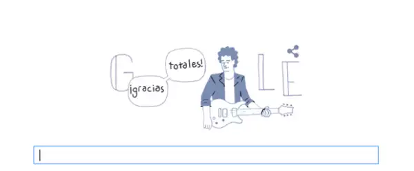 Google conmemoró el cumpleaños de Gustavo Cerati con un doodle.