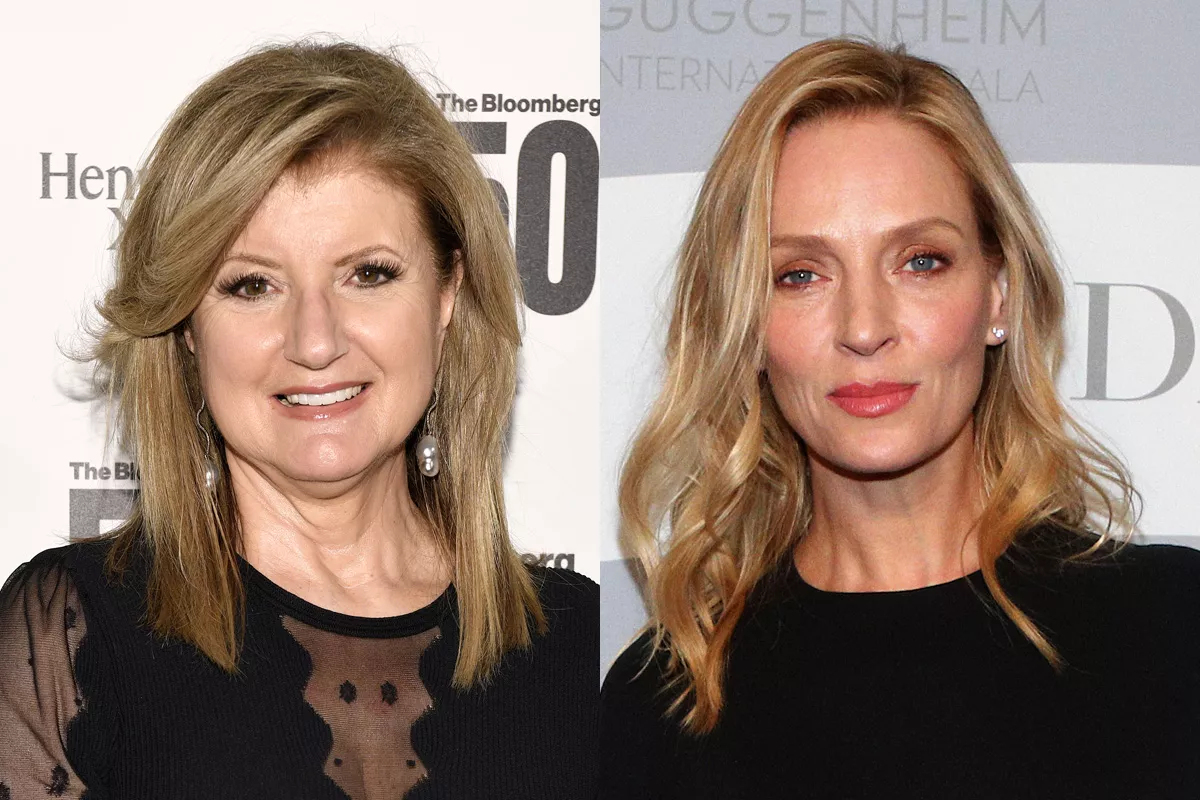 Arianna Huffington y Uma Thurman