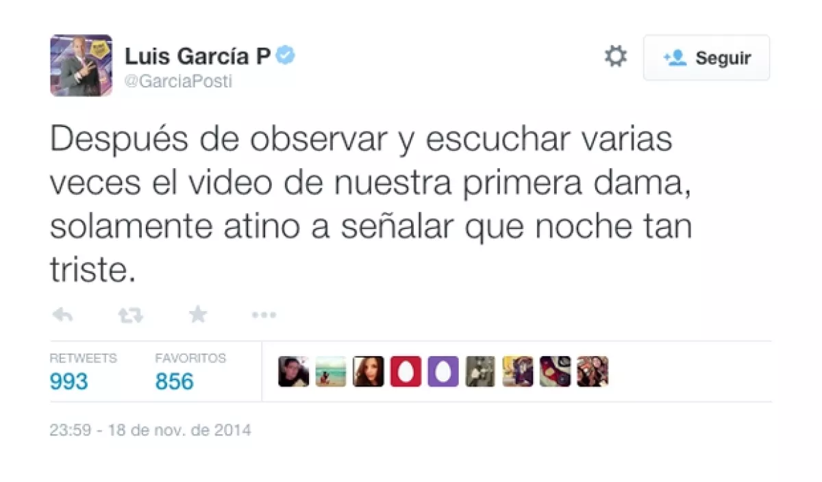 El comentarista deportivo, Luis García, se mostró decepcionado de la situación.