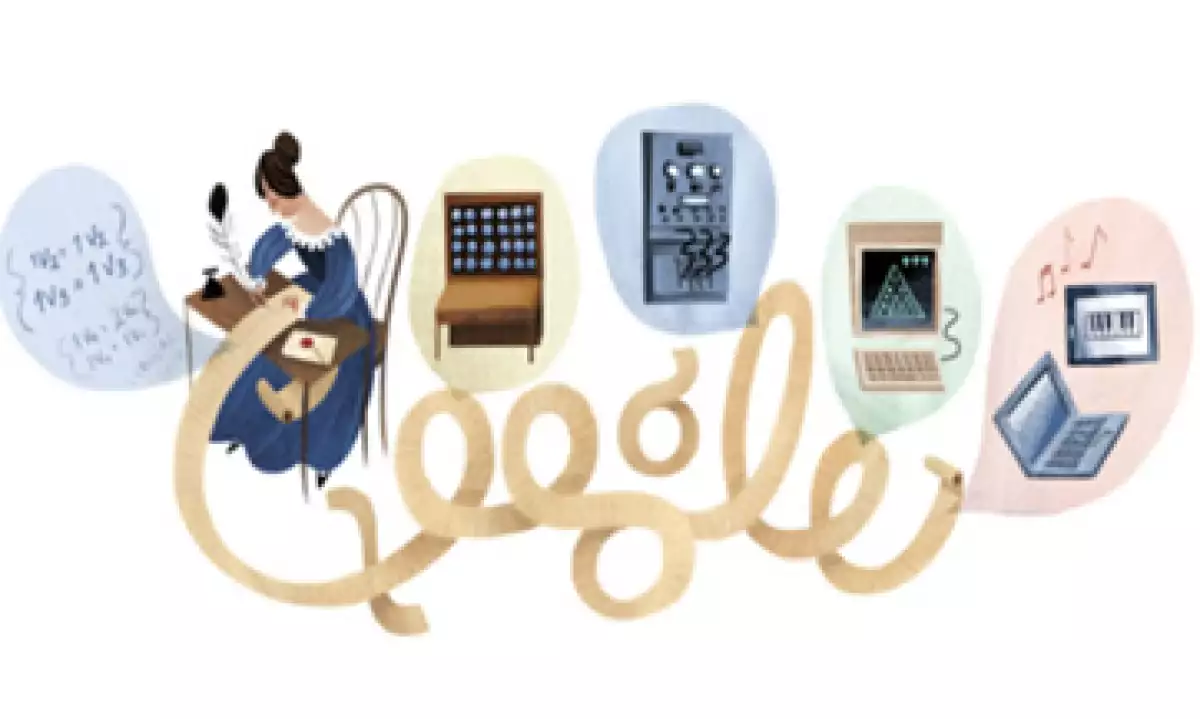 Ada Lovelace, que es festejada por Google, mostró a temprana edad su talento para las matemáticas. (Foto tomada de Google.com)