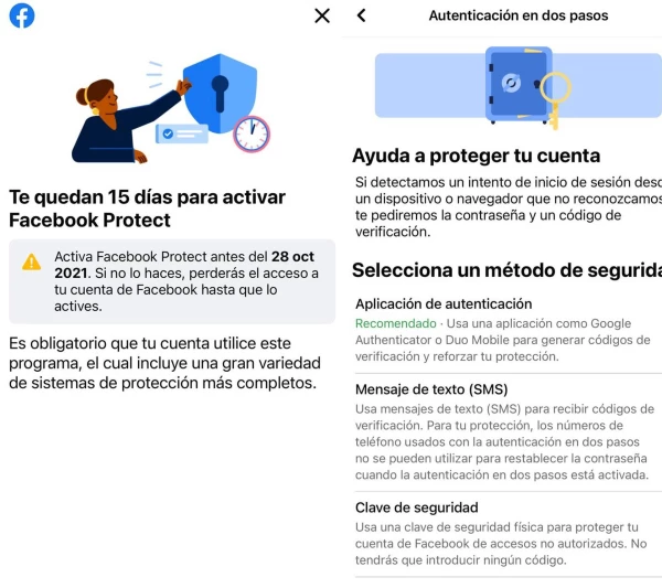 ¿Qué es Facebook Protect y por qué exige activación obligatoria?