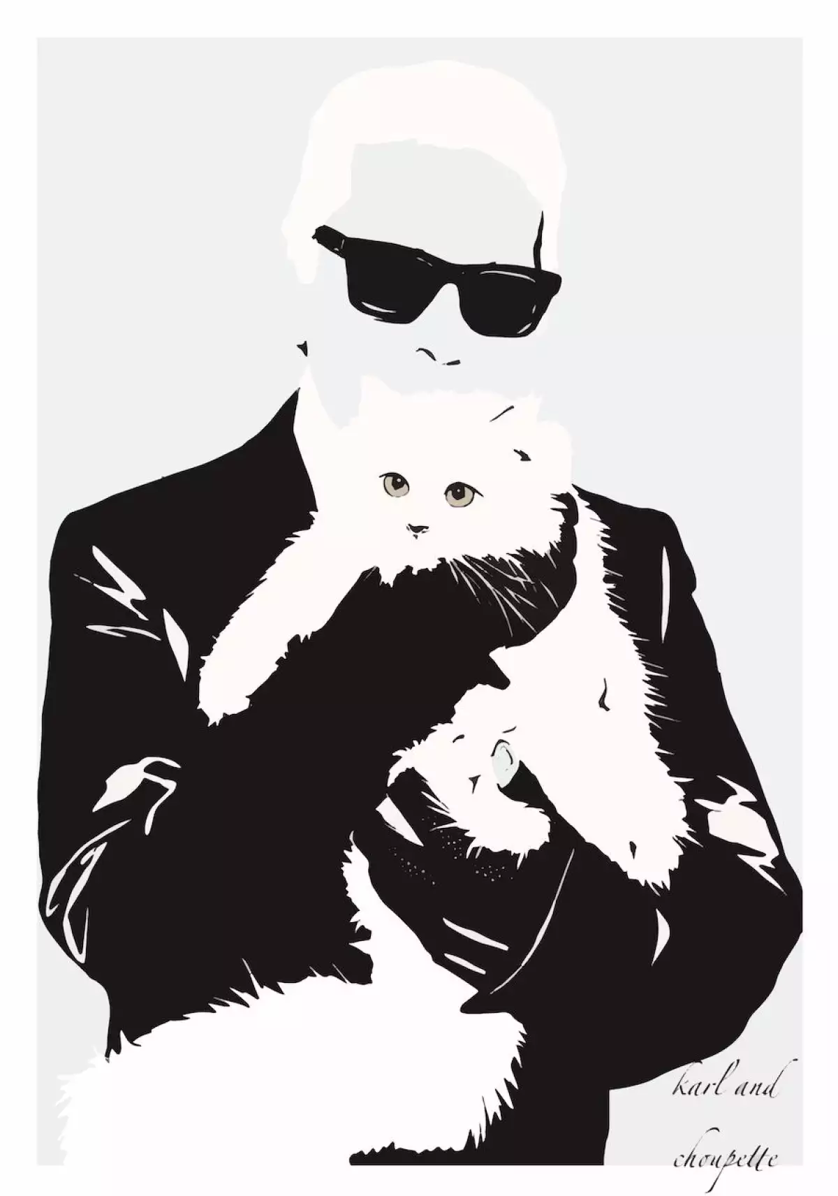 Choupette y Karl Lagerfeld