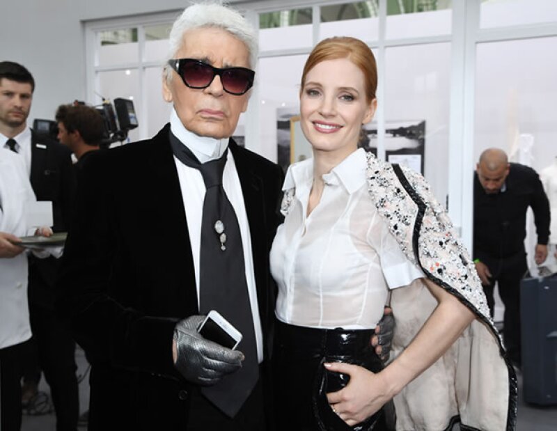 Jessica Chastain en el show de Chanel.
