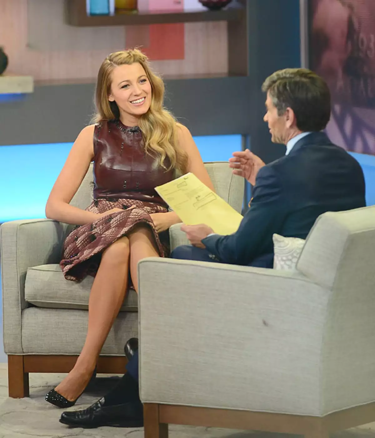 Blake eligió un atuendo Marc Jacobs.