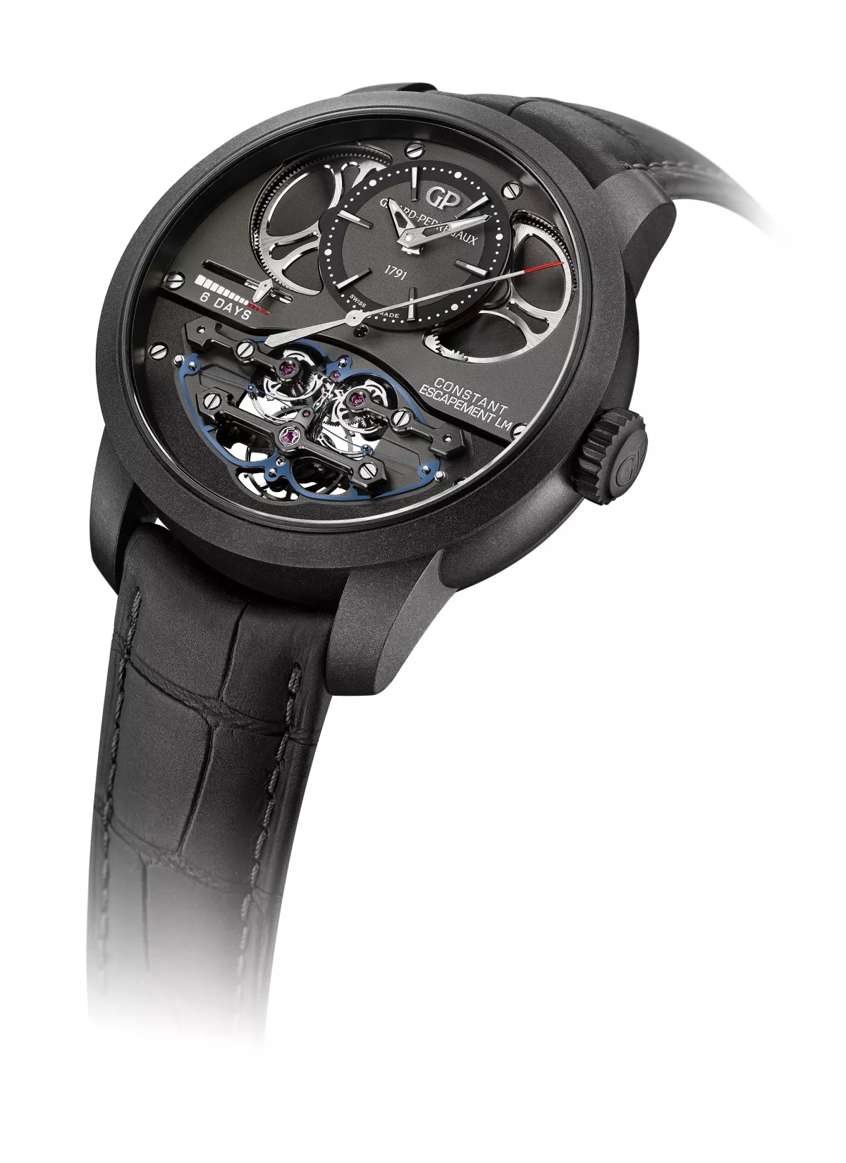 Su imponente caja es hermética hasta 30 metros