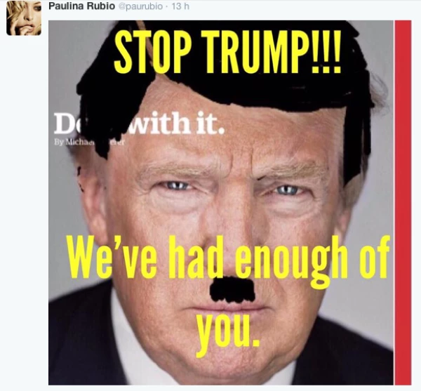 Paulina incluso comparó a Donald Trump con Hitler.