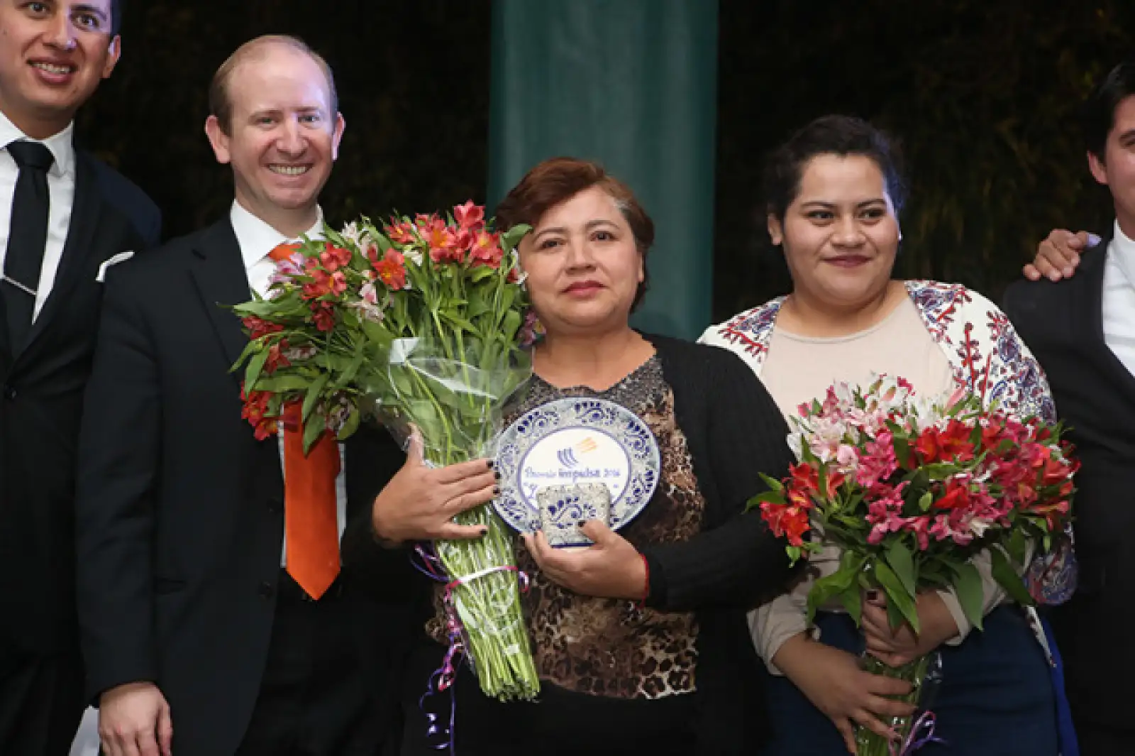 Bernado Rangel, María Antonia Vázquez y Karina Aguilar
