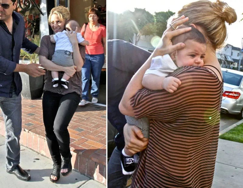 La colombiana fue captada en la tienda Bel Bambini en Hollywood, en busca de algunas prendas para el pequeño que cada día se pone más lindo.