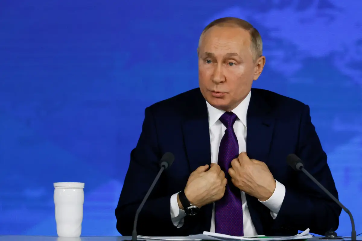 El presidente de Rusia, Vladimir Putin, da su conferencia de prensa anual en Moscú.