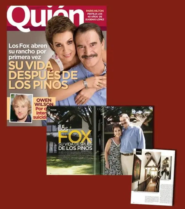 La portada donde aparecere Vicente Fox y Martha Sahagún le valió a la revista Quién una mención especial en la ceremonia del Premio Nacional de Periodismo en 2008.