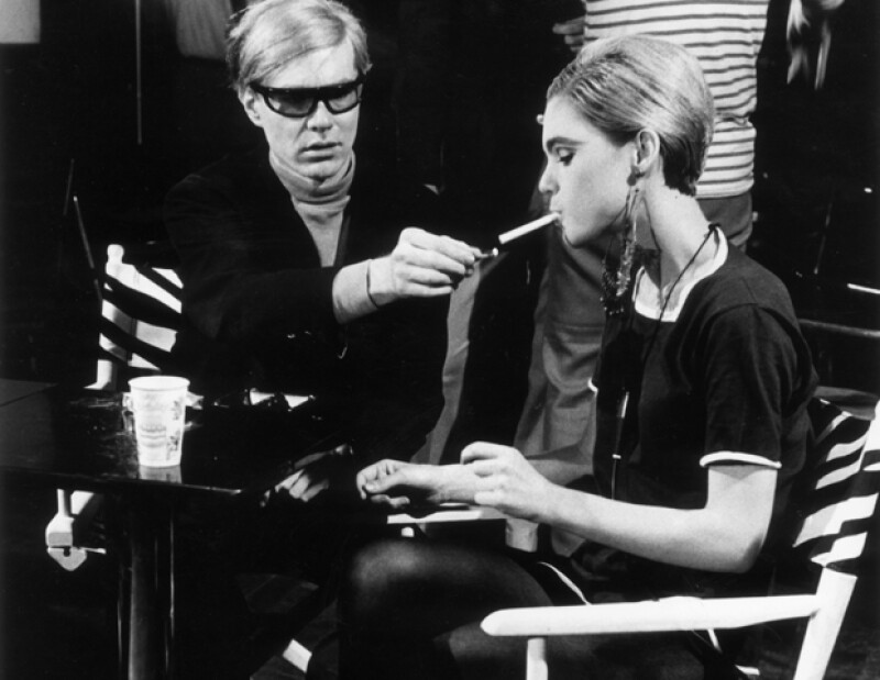 Edie Sedgwick con Andy Warhol