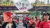 Protesta de la CNTE en la Calzada de Tlalpan