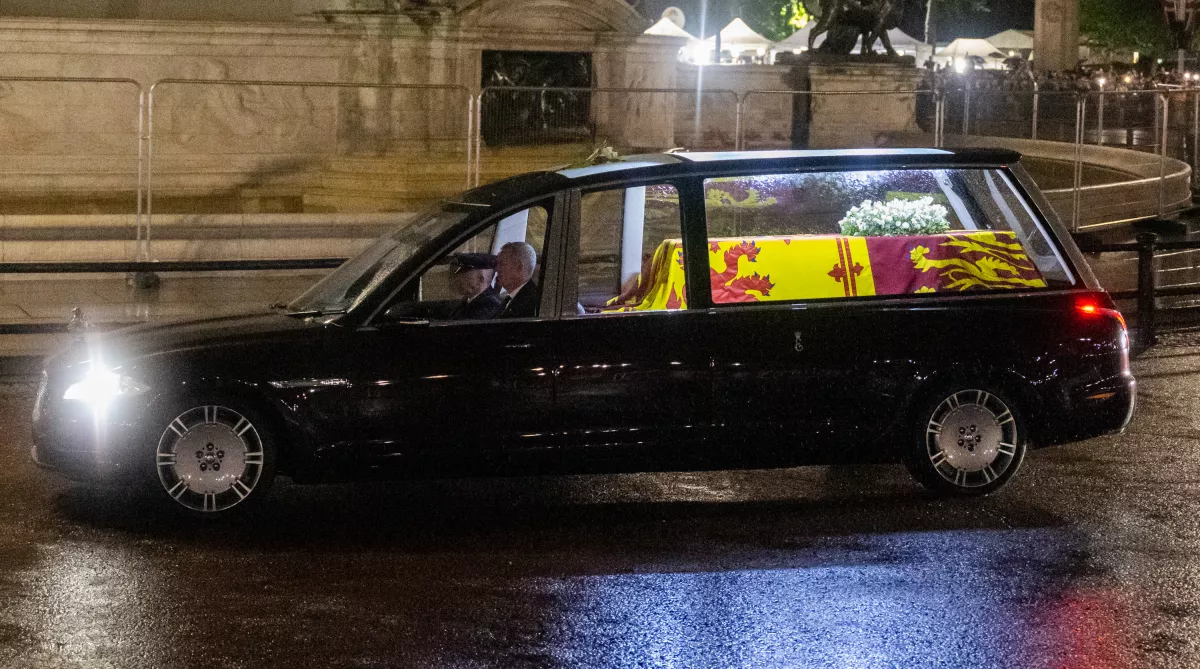 Queen Elizabeth II's Coffin Is Transferred To London