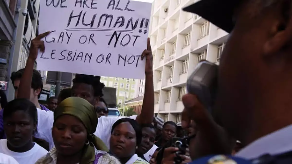 Protesta gay en Sudáfrica
