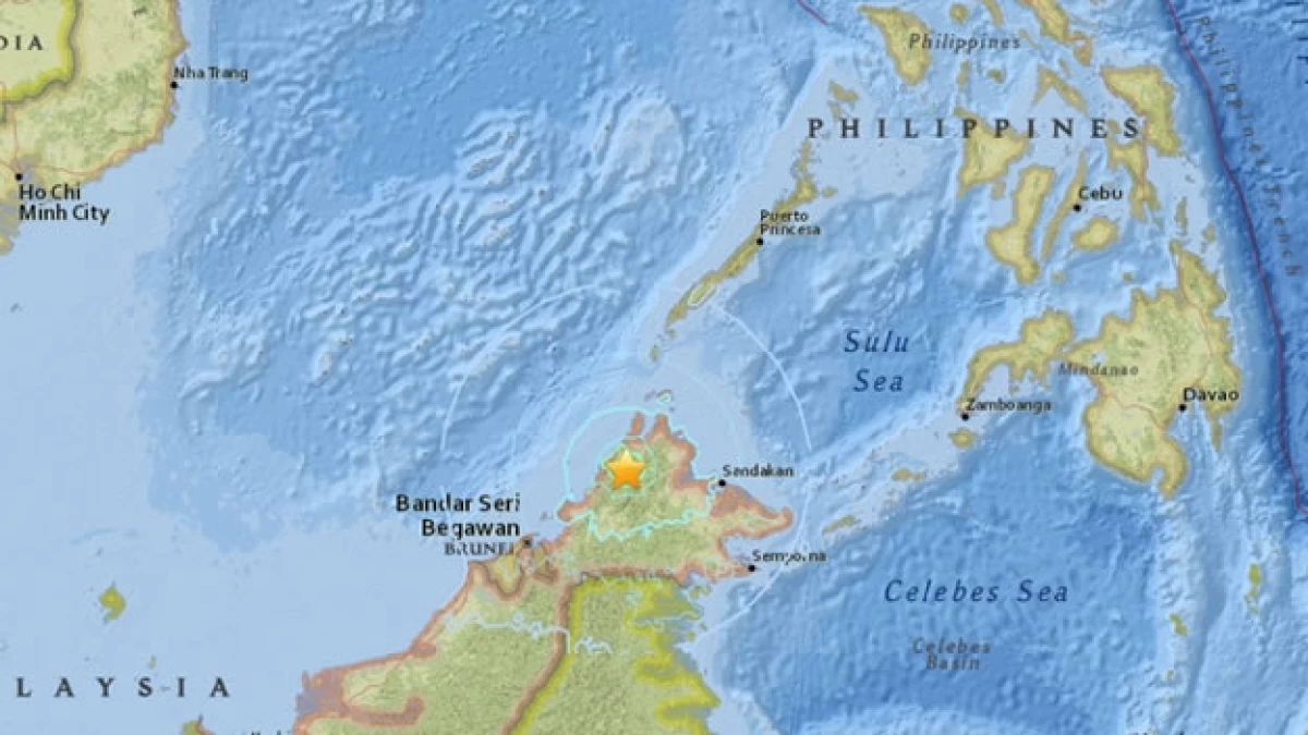 La isla de Borneo registró un movimiento telúrico este viernes (hora local)