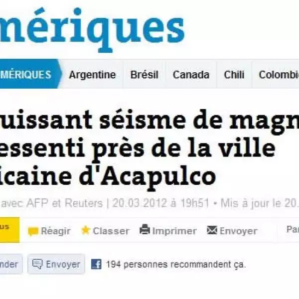 Portales temblor Le Monde