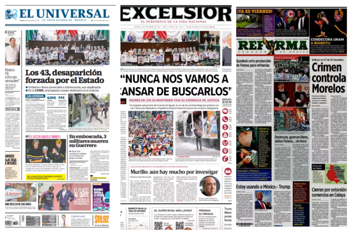 Portadas del 27 de septiemb