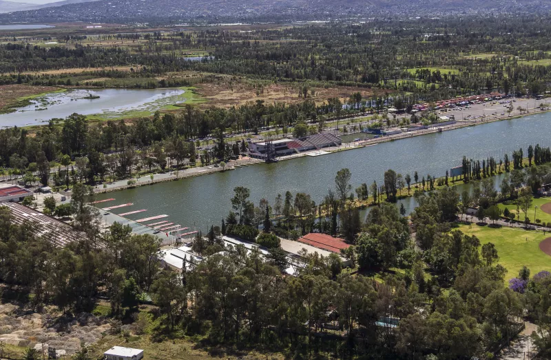 aerial view of Xochimilco in Mexico City