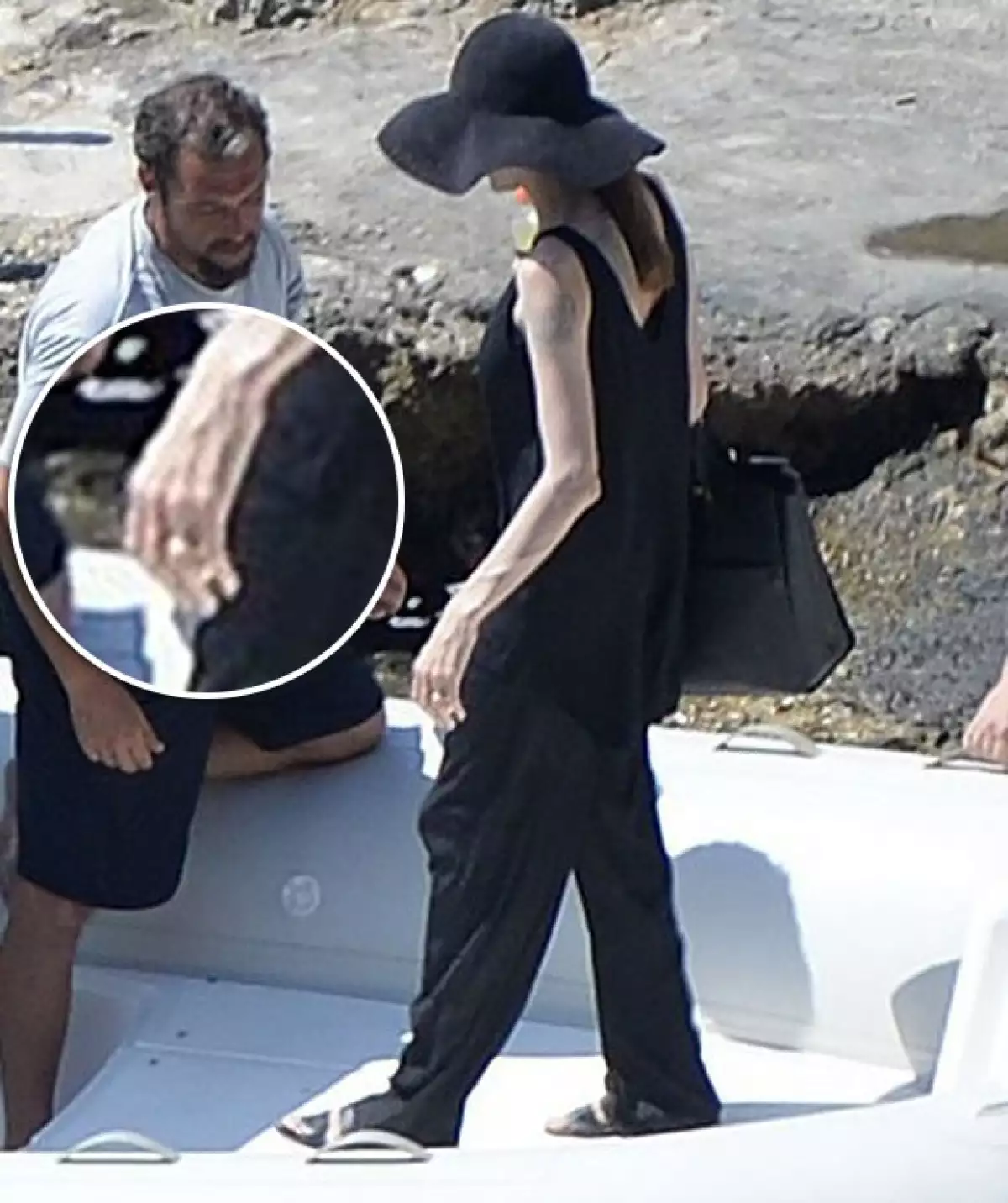 Testigos aseguraron que Angelina estaba muy feliz en su primer día de regreso al set de grabación.