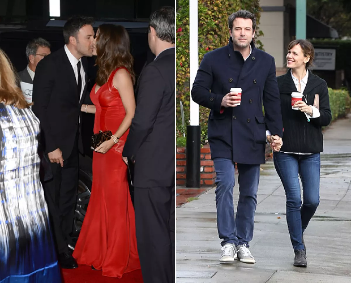 Ben lucía enamorado de Jennifer Garner, dentro y fuera de los eventos de Hollywood.