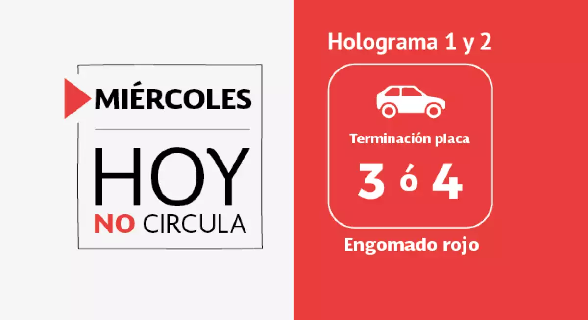Hoy No Circula miercoles