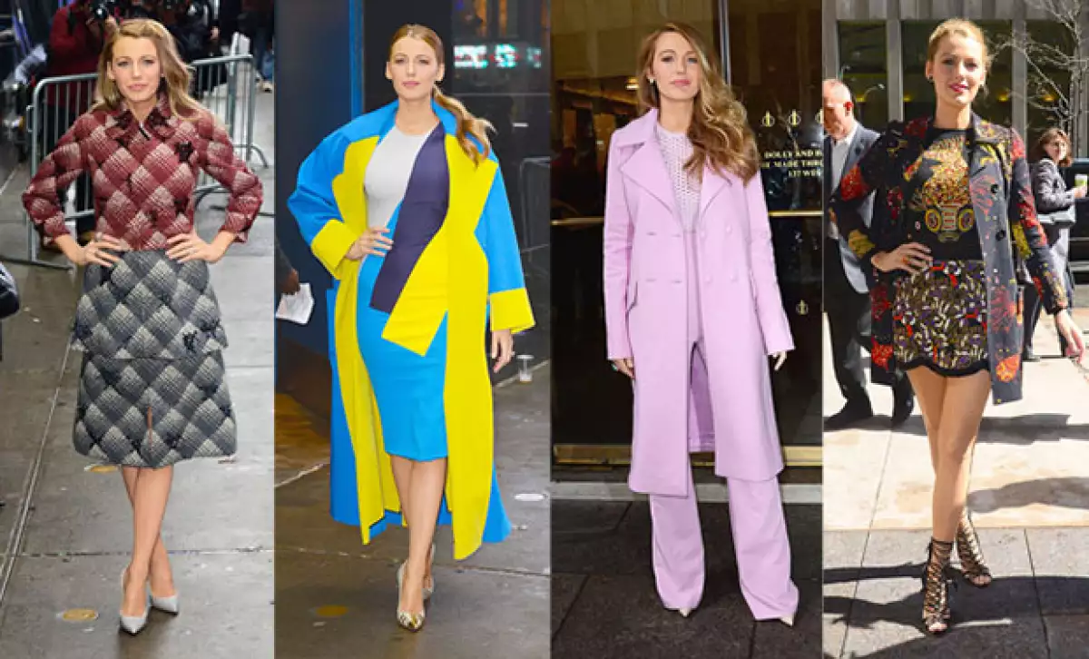 Algunos de los outfits de Blake en su promoción.