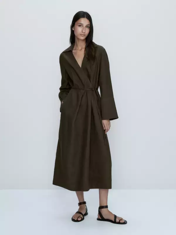 Vestido camisero largo