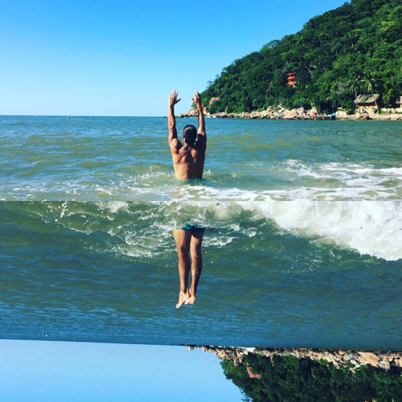 Andrea Carreiro diseñó este montaje a su novio, donde luce la belleza de Puerto Vallarta.