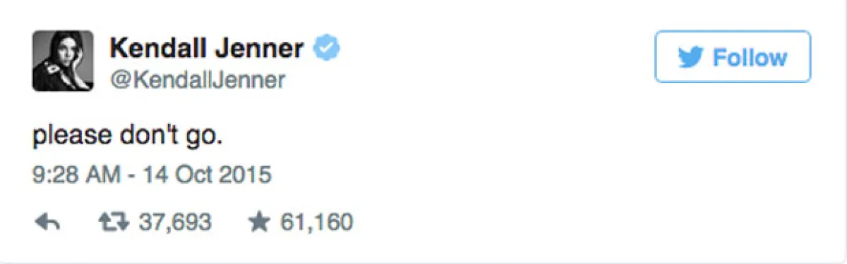 Con este tuit, Kendall expresó su sentir respecto a la situación de Lamar.