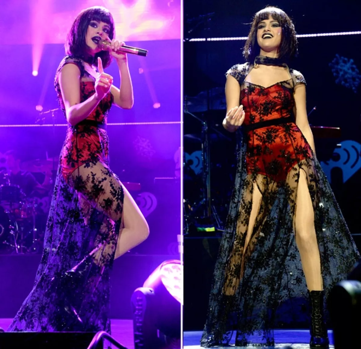 Selena cautivó al público con este look.