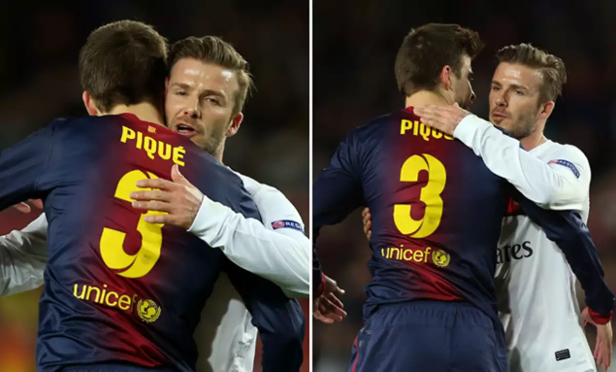 Por otra parte, en el 2013 Beckham conoció a Piqué durante el partido para pasar a la cuartos de final de la Champions League.