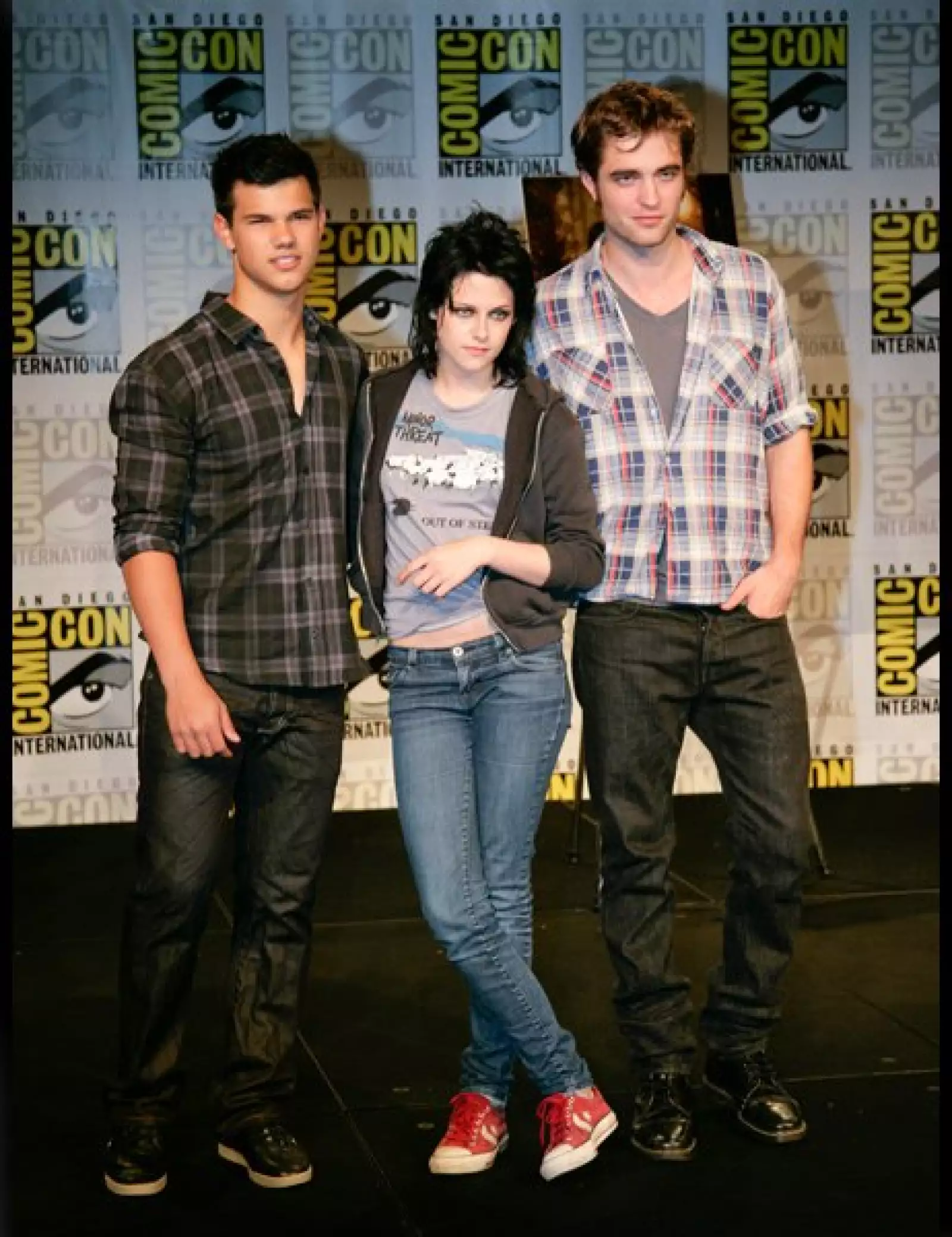 Las estrellas del momento -Robert, Kirsten y Taylor- no podían faltar a la exposición.