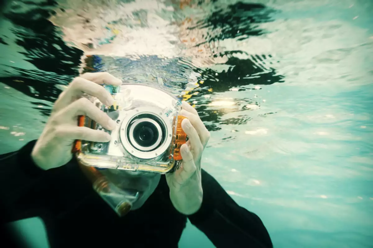 Snorkeling Photographer, Holga Style