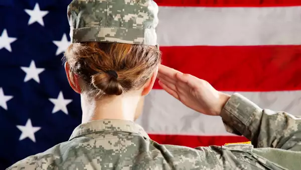 Female  American Soldier Series: Saluting