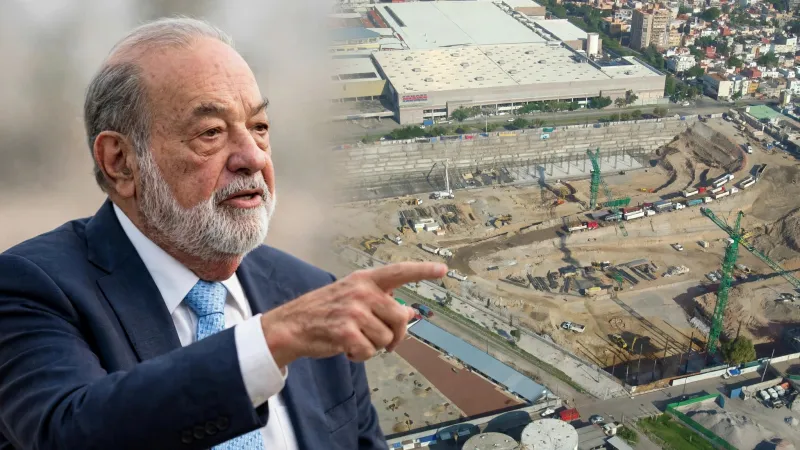 Carlos Slim apunta al terreno donde se construía Plaza Carso, en la zona de Nuevo Polanco, que anteriormente albergó fábricas.