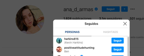 Instagram Ana de Armas.