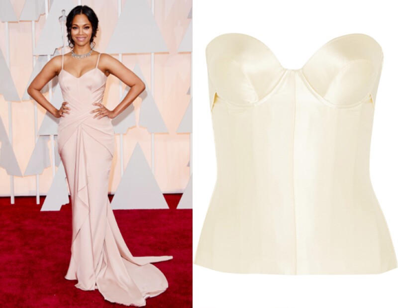 Zoe Saldana lució espectacular con su vestido ceñido.