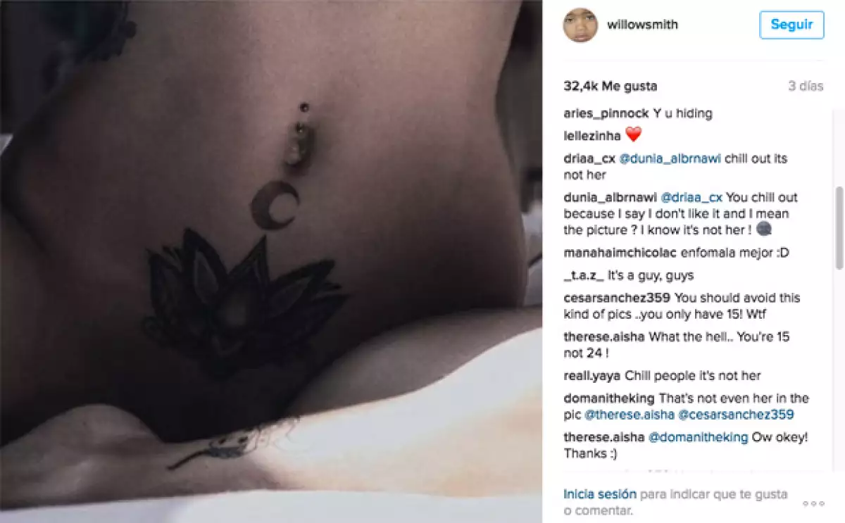 Esta fue la imagen, sin embargo, sus followers aseguran que no es ella.