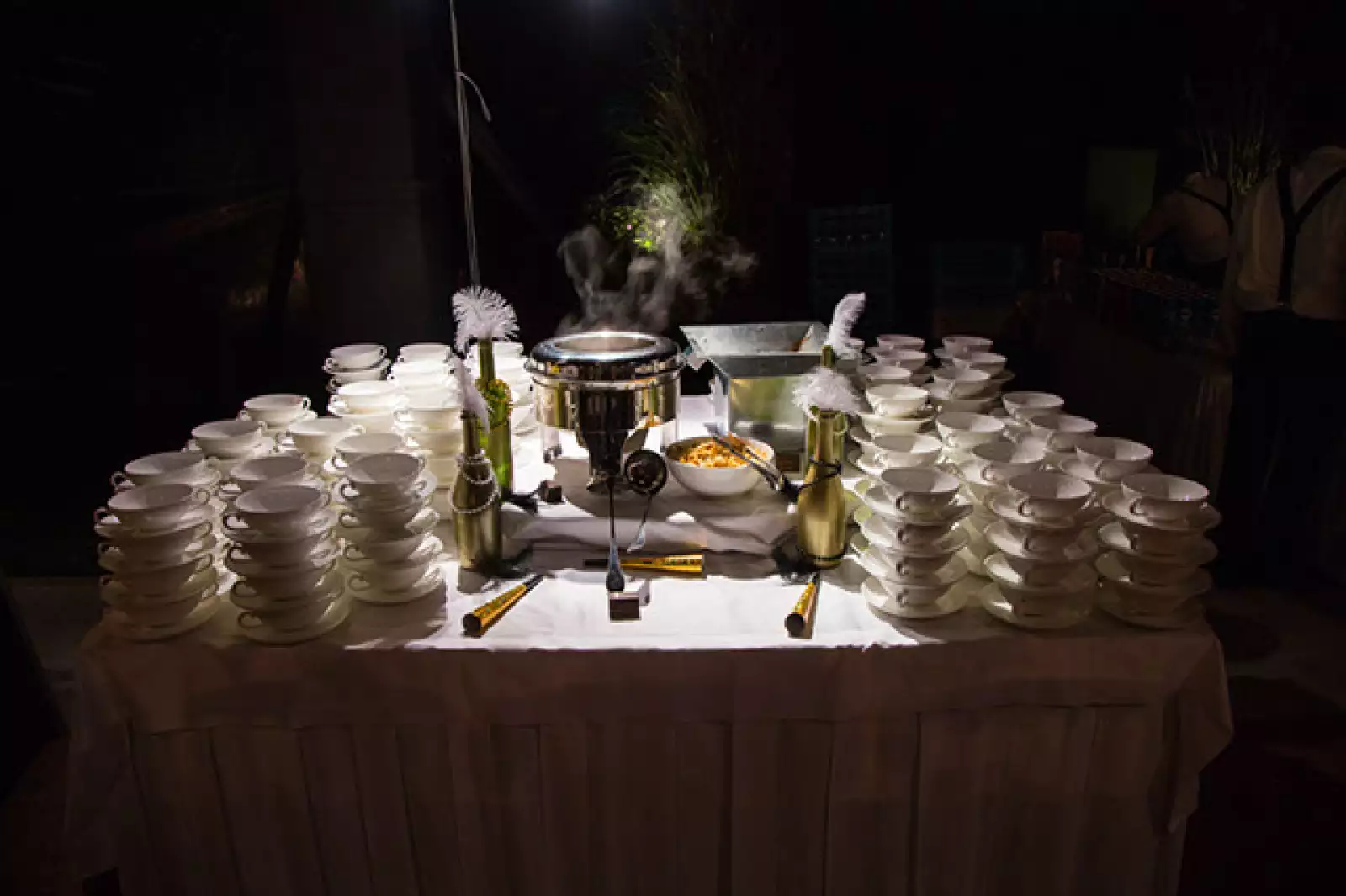 Decoración para la cena de fin de año en el hotel Rosewood