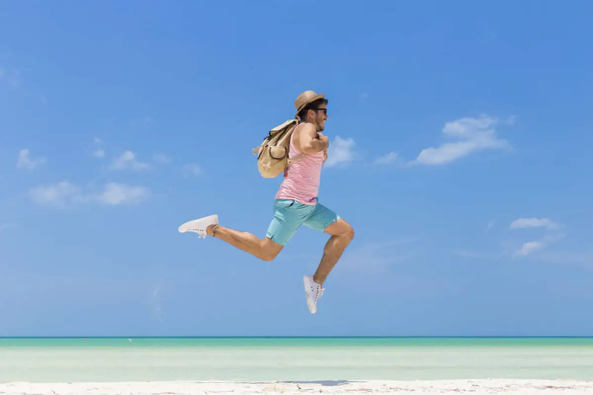 Young,Man,Traveling,In,Holbox,Island,,Mexico.