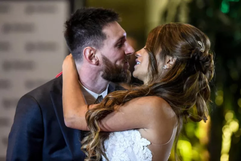 Lionel Messi y Antonella Roccuzzo